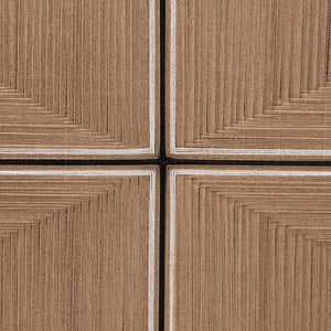 Baxton Studio bali Prita Handcrafted Mahogany Headboard with Geometric Paper Loom Design for Boho-Rustic Charm Queen Madeline-Brown-HB-Queen