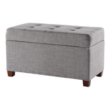 OSP Home Furnishings Storage Ottoman Dove