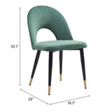 Menlo Dining Chair - Set of 2 Green 109875 Zuo Modern