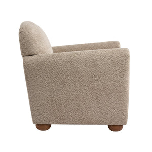 English Elm Rapallo Upholstered Accent Chair Plush Seat Modern Frame for Living Room or Entryway Light Brown N776P381488L