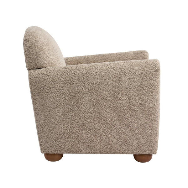 English Elm Rapallo Upholstered Accent Chair Plush Seat Modern Frame for Living Room or Entryway Light Brown N776P381488L