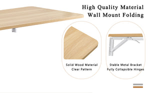 English Elm Laundry Wall-Mounted Folding Table - Space-Saving Work Surface For Home Office, Kitchen, And More! W3226P278935
