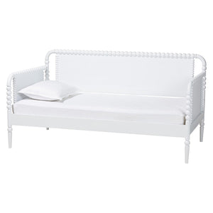 Baxton Studio Baxton Studio Lucera Daybed - Elegant Wooden Frame with Spindle Design, Perfect for Bedrooms & Guests MG0110-4-White-Daybed