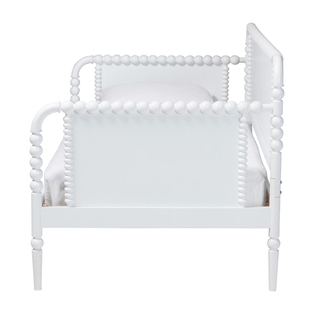 Baxton Studio Baxton Studio Lucera Daybed - Elegant Wooden Frame with Spindle Design, Perfect for Bedrooms & Guests MG0110-4-White-Daybed