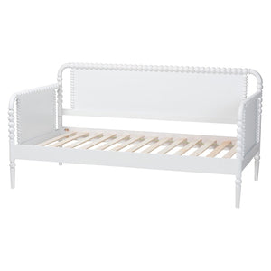 Baxton Studio Baxton Studio Lucera Daybed - Elegant Wooden Frame with Spindle Design, Perfect for Bedrooms & Guests MG0110-4-White-Daybed