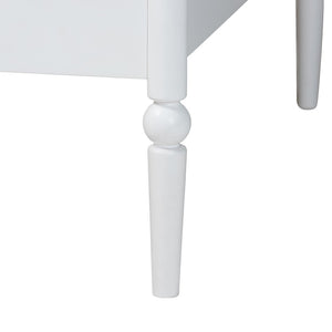 Baxton Studio Baxton Studio Lucera Daybed - Elegant Wooden Frame with Spindle Design, Perfect for Bedrooms & Guests MG0110-4-White-Daybed