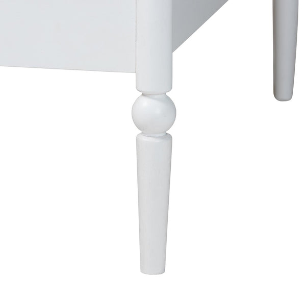 Baxton Studio Baxton Studio Lucera Daybed - Elegant Wooden Frame with Spindle Design, Perfect for Bedrooms & Guests MG0110-4-White-Daybed