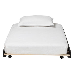 Baxton Studio Baxton Studio Lucera Trundle - Stylish Low-Profile Rolling Base for Daybeds and Guest Rooms, Twin Size Black MG24-Black-Trundle