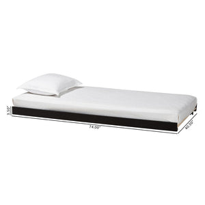 Baxton Studio Baxton Studio Lucera Trundle - Stylish Low-Profile Rolling Base for Daybeds and Guest Rooms, Twin Size Black MG24-Black-Trundle