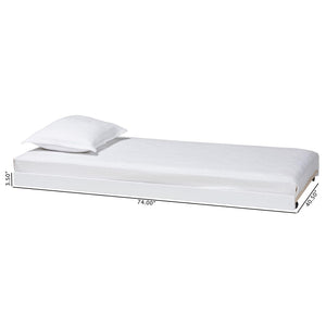 Baxton Studio Baxton Studio Lucera Trundle - Stylish Low-Profile Rolling Base for Daybeds and Guest Rooms, Twin Size White MG24-White-Trundle