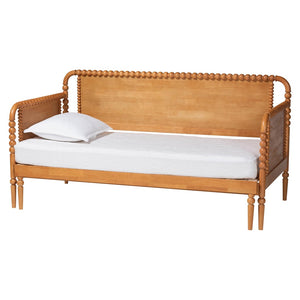 Baxton Studio Baxton Studio Lucera Expandable Twin-to-King Daybed - Classic Oak Wood Frame with Spindle Design MG0110-5-NTOak-Twin to King-Daybed