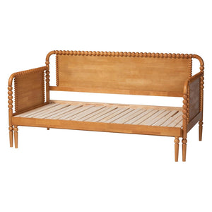 Baxton Studio Baxton Studio Lucera Expandable Twin-to-King Daybed - Classic Oak Wood Frame with Spindle Design MG0110-5-NTOak-Twin to King-Daybed