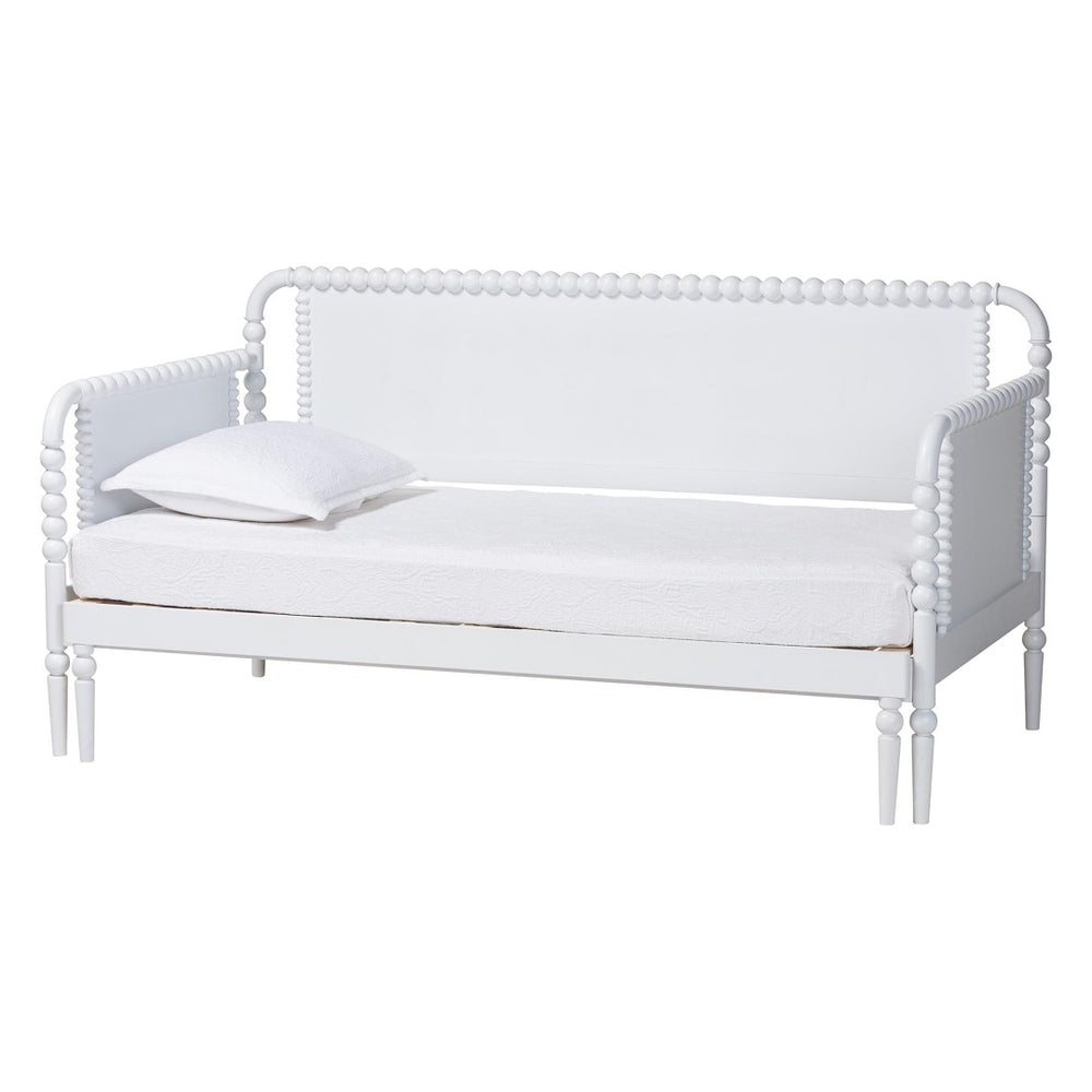 Baxton Studio Baxton Studio Lucera Expandable Daybed - Versatile Twin-to-King Wood Bed Frame with Vintage Charm MG0110-5-White-Twin to King-Daybed