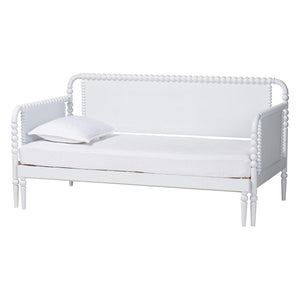 Baxton Studio Baxton Studio Lucera Expandable Daybed - Versatile Twin-to-King Wood Bed Frame with Vintage Charm MG0110-5-White-Twin to King-Daybed