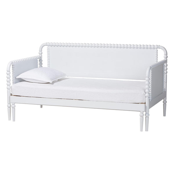 Baxton Studio Baxton Studio Lucera Expandable Daybed - Versatile Twin-to-King Wood Bed Frame with Vintage Charm MG0110-5-White-Twin to King-Daybed