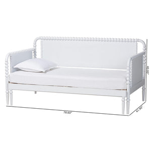 Baxton Studio Baxton Studio Lucera Expandable Daybed - Versatile Twin-to-King Wood Bed Frame with Vintage Charm MG0110-5-White-Twin to King-Daybed