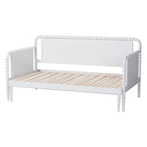 Baxton Studio Baxton Studio Lucera Expandable Daybed - Versatile Twin-to-King Wood Bed Frame with Vintage Charm MG0110-5-White-Twin to King-Daybed