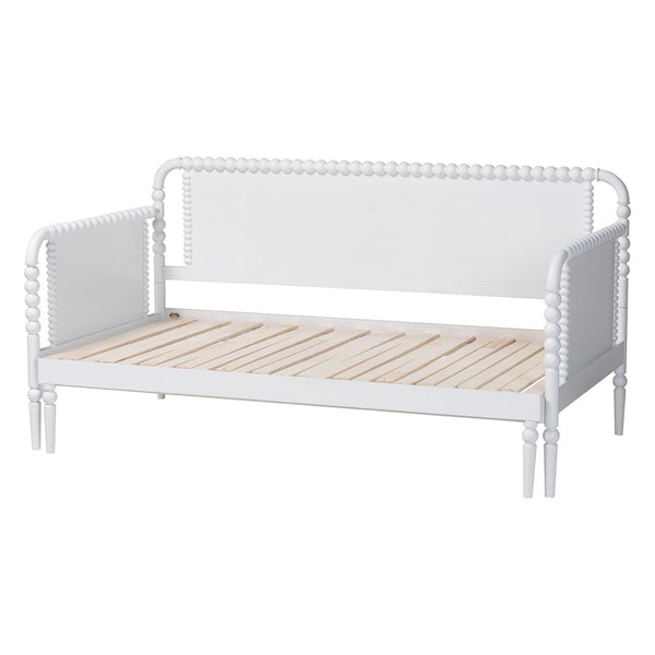 Baxton Studio Baxton Studio Lucera Expandable Daybed - Versatile Twin-to-King Wood Bed Frame with Vintage Charm MG0110-5-White-Twin to King-Daybed