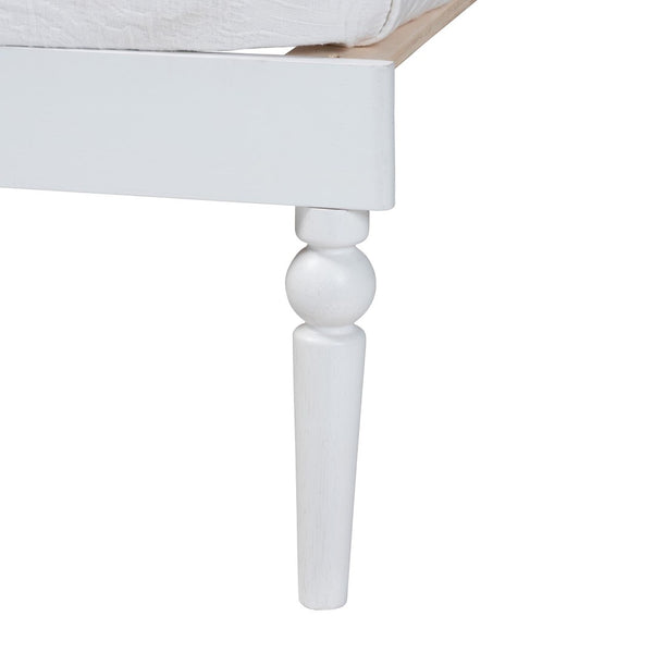 Baxton Studio Baxton Studio Lucera Expandable Daybed - Versatile Twin-to-King Wood Bed Frame with Vintage Charm MG0110-5-White-Twin to King-Daybed