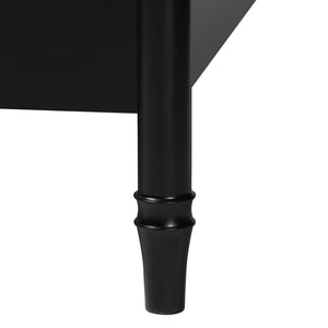 Baxton Studio Baxton Studio Marisela 4-Piece Bedroom Set - Modern Canopy Bed with Rattan Headboard & Dresser Queen Jabari-Black-Queen 4PC Bedroom Set