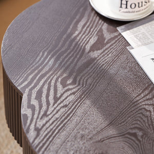 English Elm 31.50"modern Plum Blossom Coffee Table Dark Wood Veneer Storage Living Room Accent W757P357556