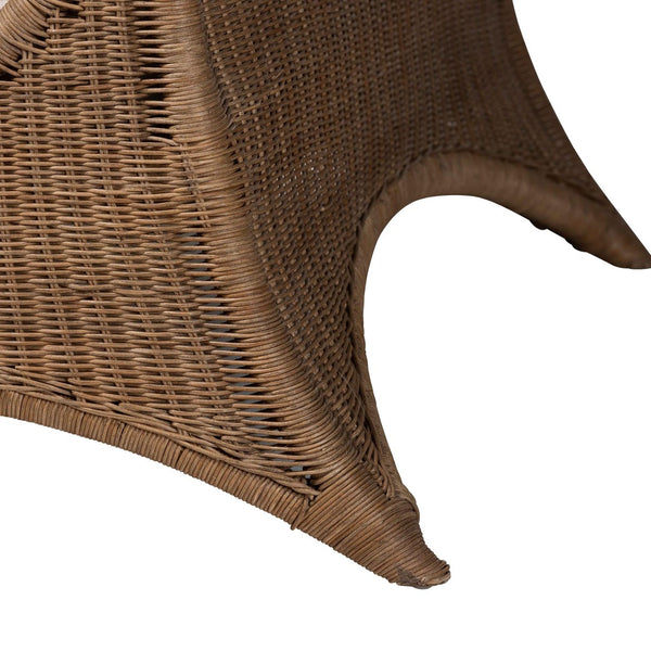 Baxton Studio bali Kalisha Natural Rattan Daybed with Cushions - Handcrafted Coastal Boho Indoor Lounge Sofa Kalisha-Grey/Rattan-Daybed