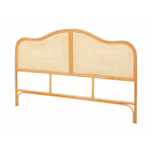 Baxton Studio bali Adelita Natural Rattan Arched Headboard - Handwoven Coastal Boho Design for Queen Beds, Eco-Friendly Adelita-Light Honey/Rattan-HB-Queen