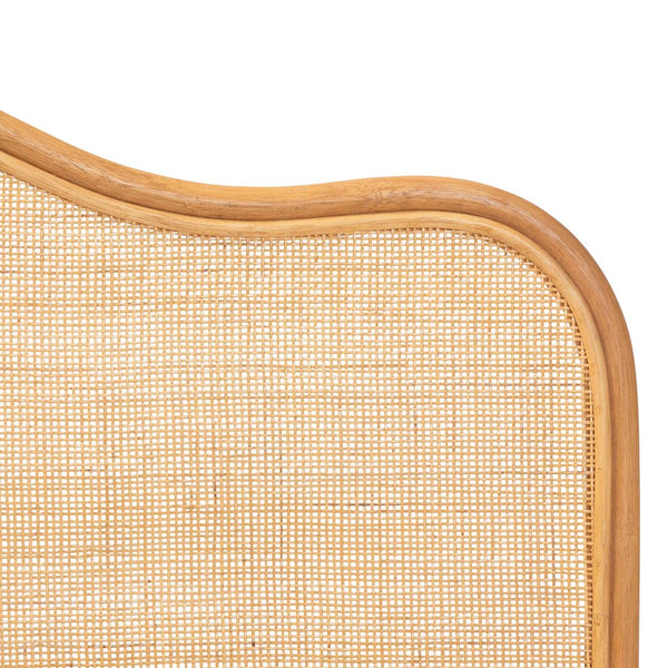 Baxton Studio bali Adelita Natural Rattan Arched Headboard - Handwoven Coastal Boho Design for Queen Beds, Eco-Friendly Adelita-Light Honey/Rattan-HB-Queen
