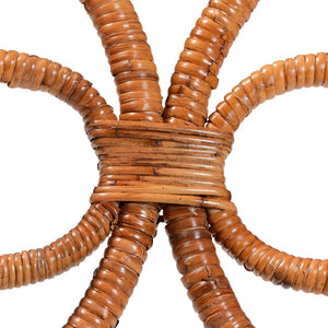 Baxton Studio bali Alondra Handwoven Rattan Dining Chair - Coastal Boho Side Chair with Removable Cushion, Versatile Comfort for Modern Spaces Alondra-Light Honey/Rattan-No Arm-Cushion-DC