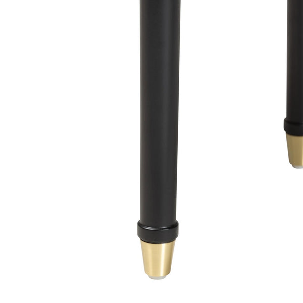 Baxton Studio Baxton Studio Tamra Black Wood Nightstand - Chic Modern Bedside Table with Pullout Shelf & Accents SW8000-90NS-Black-Nightstand