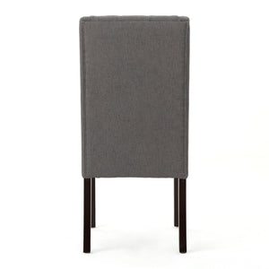 English Elm Dining Chair Set of Two Wingback Button Tufted High Back Birch Leg Upholstered 61539.00