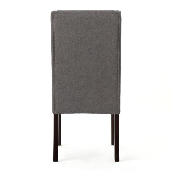 English Elm Dining Chair Set of Two Wingback Button Tufted High Back Birch Leg Upholstered 61539.00