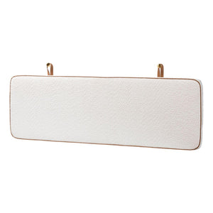 Baxton Studio Baxton Studio Belden Boucle Wall-Mounted Headboard - Modern Cream Accent, Space-Saving Design, Queen BBT61198-White/Tan-HB-Queen