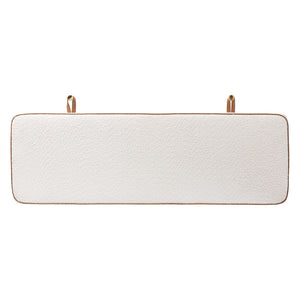 Baxton Studio Baxton Studio Belden Boucle Wall-Mounted Headboard - Modern Cream Accent, Space-Saving Design, Queen BBT61198-White/Tan-HB-Queen