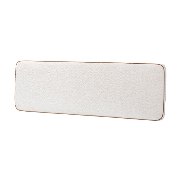 Baxton Studio Baxton Studio Belden Boucle Wall-Mounted Headboard - Modern Cream Accent, Space-Saving Design, Queen BBT61198-White/Tan-HB-Queen