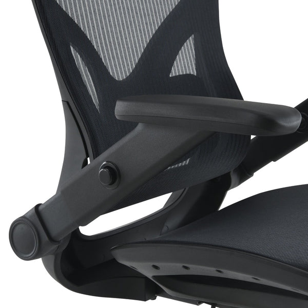 OSP Home Furnishings Matrix Ergonomic Mesh Manager Chair with 4d Arms Lumbar Support and Chrome Base EMH60949C-3