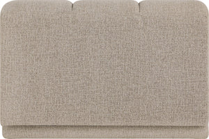 Meridian Furniture Modari Channel Tufted Armless Modular Chair Chenille Upholstered for Modern Living Room Beige 143Beige-Armless
