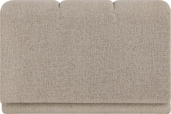 Meridian Furniture Modari Channel Tufted Armless Modular Chair Chenille Upholstered for Modern Living Room Beige 143Beige-Armless