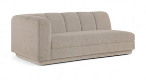 Meridian Furniture Modari Channel Tufted Chenille Modular Left Arm Sofa for Contemporary Living Rooms Beige 143Beige-LAS