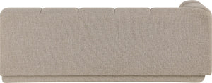 Meridian Furniture Modari Channel Tufted Chenille Modular Left Arm Sofa for Contemporary Living Rooms Beige 143Beige-LAS
