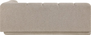 Meridian Furniture Modari Channel Tufted Right Arm Chenille Modular Sofa Piece for Modern Living Rooms Beige 143Beige-RAS