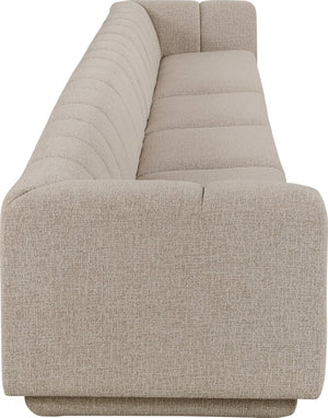 Meridian Furniture Modari 4 Piece Modular Sectional Sofa with Channel Tufted Back in Chenille Fabric 143Beige-S4A