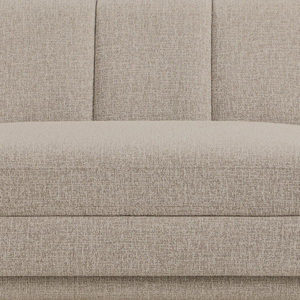 Meridian Furniture Modari Three Piece Chenille Modular Sectional with Channel Tufted Back for Living Rooms 143Beige-Sec3B