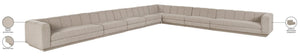Meridian Furniture Modari Chenille Blend 8 Piece Modular Sectional with Channel Tufted Back 143Beige-Sec8A