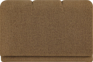 Meridian Furniture Modari Channel Tufted Armless Modular Chair Chenille Upholstered for Modern Living Room Brown 143Brown-Armless