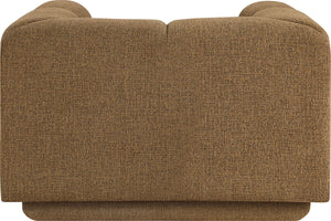 Meridian Furniture Modari Channel Tufted Chenille Accent Chair for Stylish Living Room Comfort and Decor Brown 143Brown-C