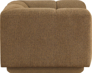 Meridian Furniture Modari Channel Tufted Chenille Accent Chair for Stylish Living Room Comfort and Decor Brown 143Brown-C