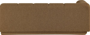 Meridian Furniture Modari Channel Tufted Chenille Modular Left Arm Sofa for Contemporary Living Rooms Brown 143Brown-LAS