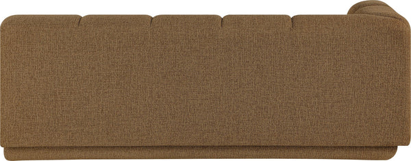 Meridian Furniture Modari Channel Tufted Chenille Modular Left Arm Sofa for Contemporary Living Rooms Brown 143Brown-LAS