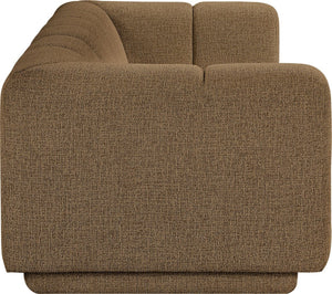 Meridian Furniture Modari Channel Tufted Chenille Sofa with Solid Wood Frame for Modern Living Room Comfort Brown 143Brown-S